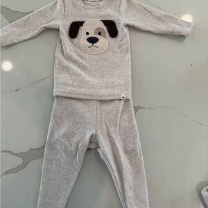 Cozy Gray Dog Kids Pajamas